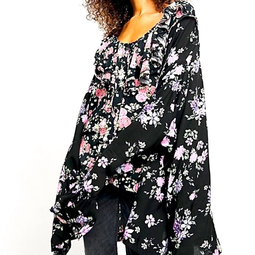 FREE PEOPLE Loretta Printed Tunic Top.Size XS
